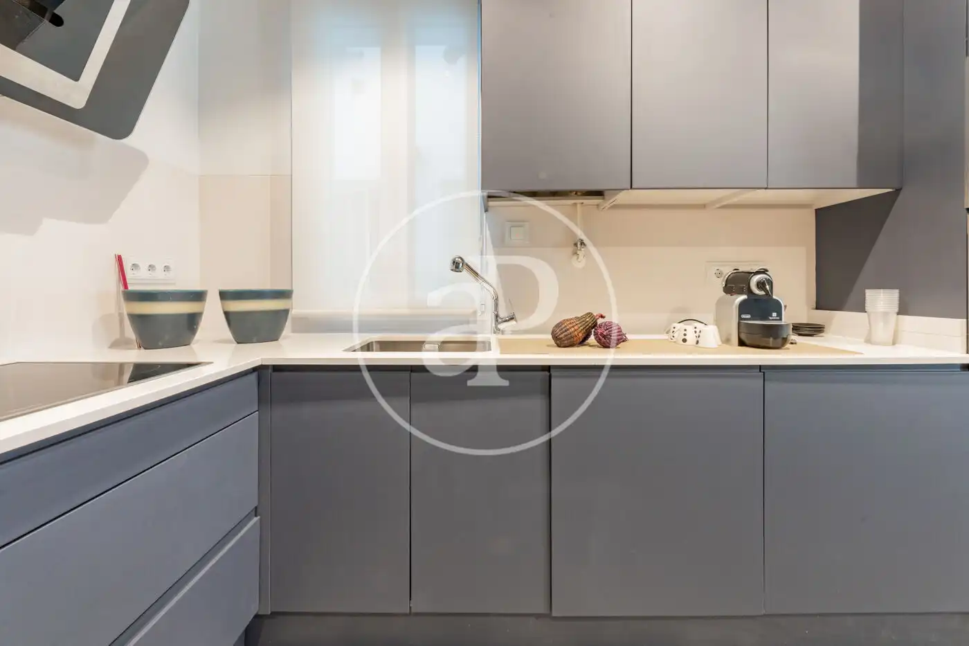 Kitchen of Flat for sale in Madrid  with Air Conditioner, Heating and Balcony