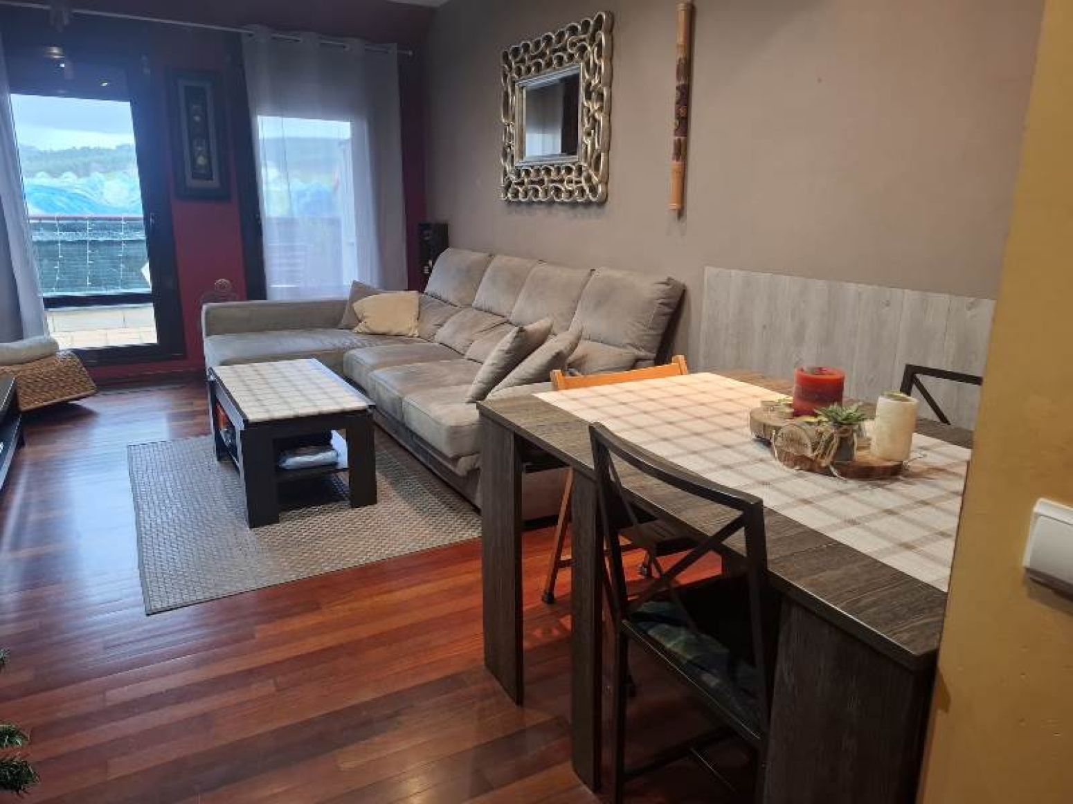Living room of Flat for sale in Reocín  with Heating, Parquet flooring and Terrace