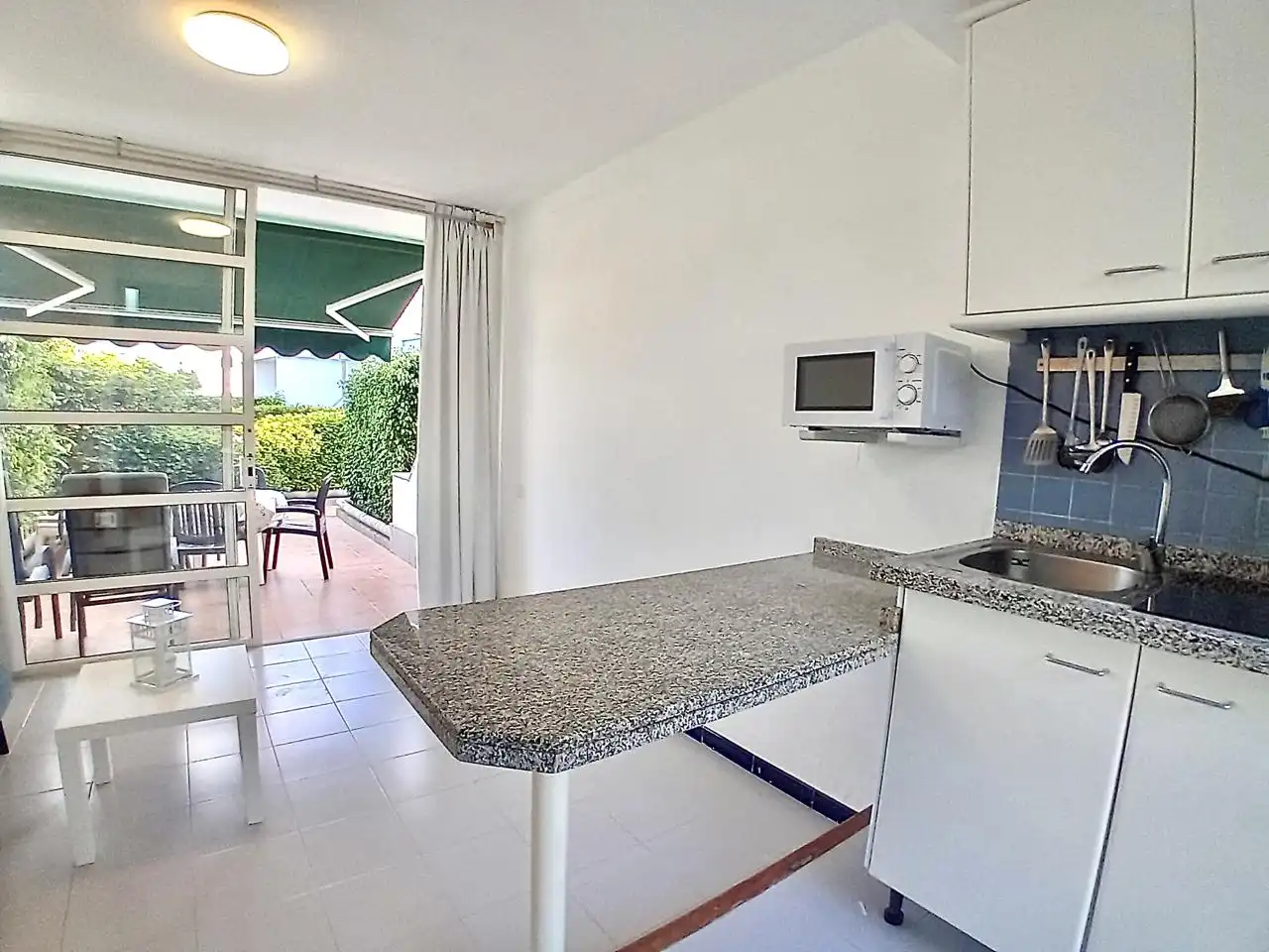 Küche von Maisonette zur Miete in San Bartolomé de Tirajana mit Klimaanlage, Privatgarten und Terrasse