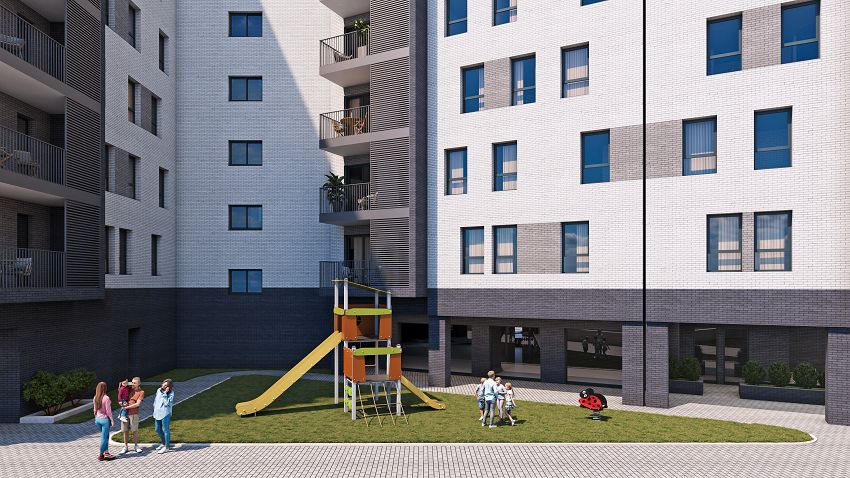 Vista exterior de Piso en venta en  Sevilla Capital con Terraza, Trastero y Piscina comunitaria