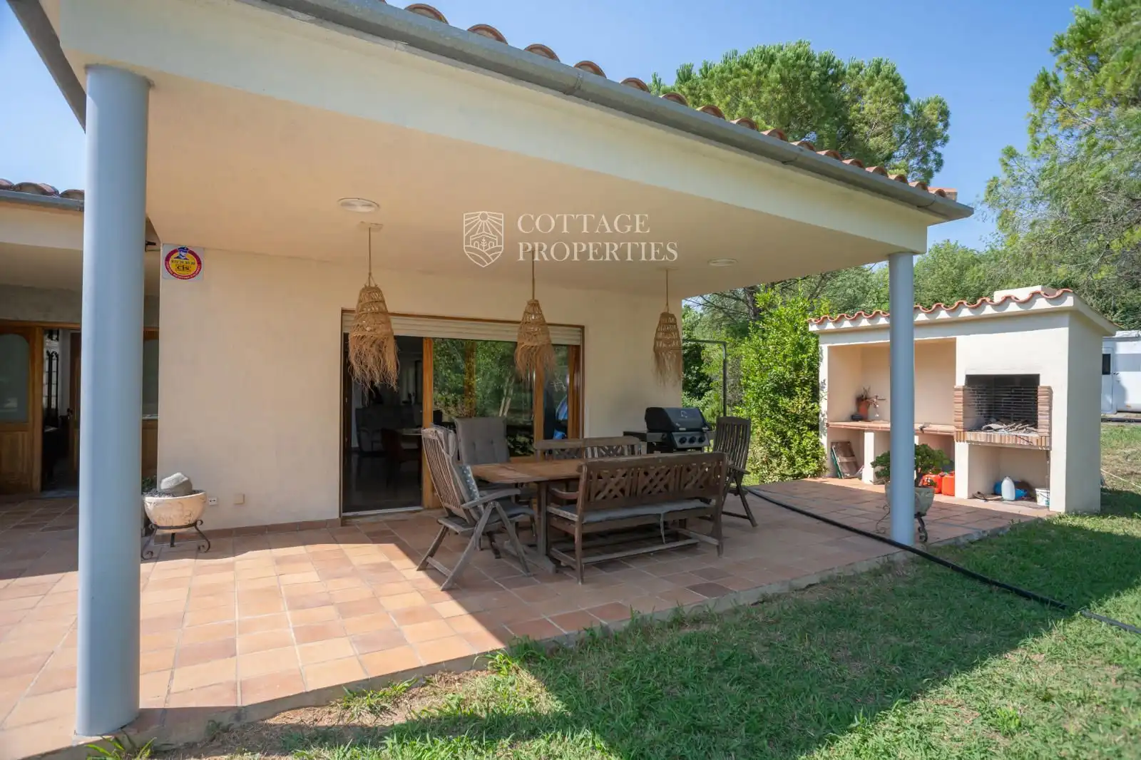 Terraza de Finca rústica en venta en Vilademuls con Aire acondicionado, Calefacción y Piscina