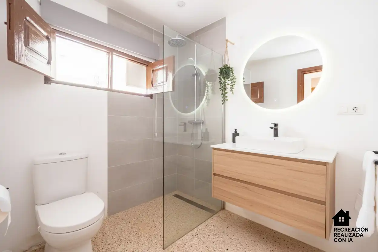 Badezimmer von Country house zum Verkauf in Tejeda mit Privatgarten und Terrasse