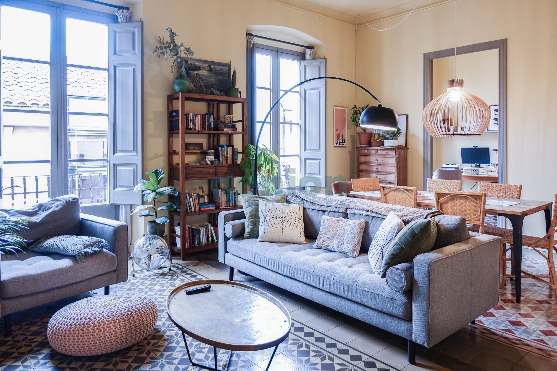Sala d'estar de Pis en venda en Girona Capital amb Aire condicionat, Calefacció i Terrassa