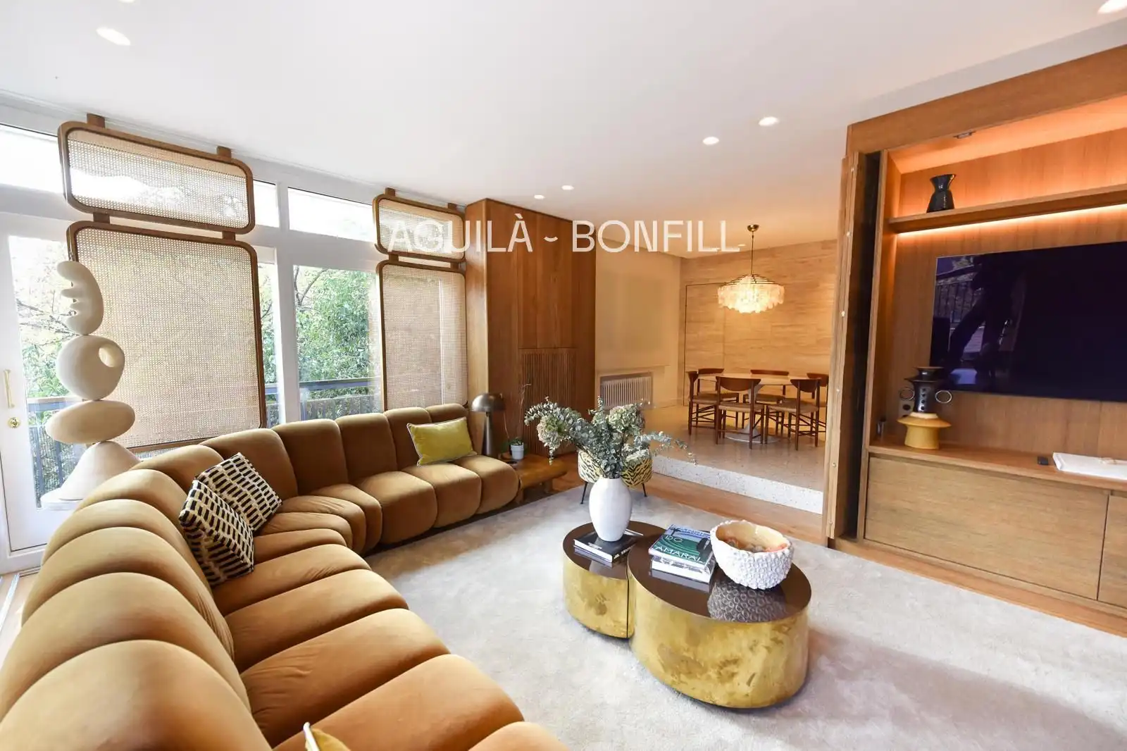 Living room of Flat for sale in Barcelona  with Air Conditioner, Heating and Parquet flooring
