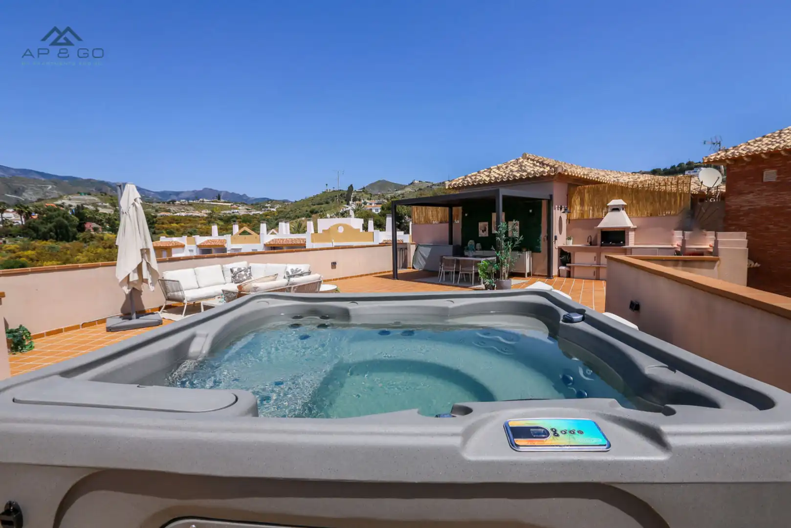 Terrassa de Dúplex de lloguer en Almuñécar amb Aire condicionat, Moblat i TV
