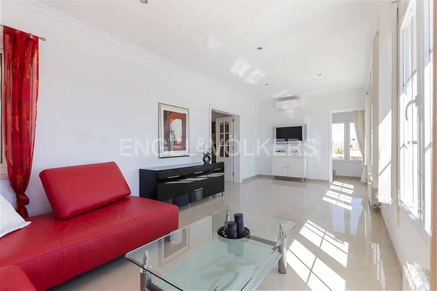 Sala de estar de Finca rústica en venta en Els Poblets con Aire acondicionado, Calefacción y Jardín privado