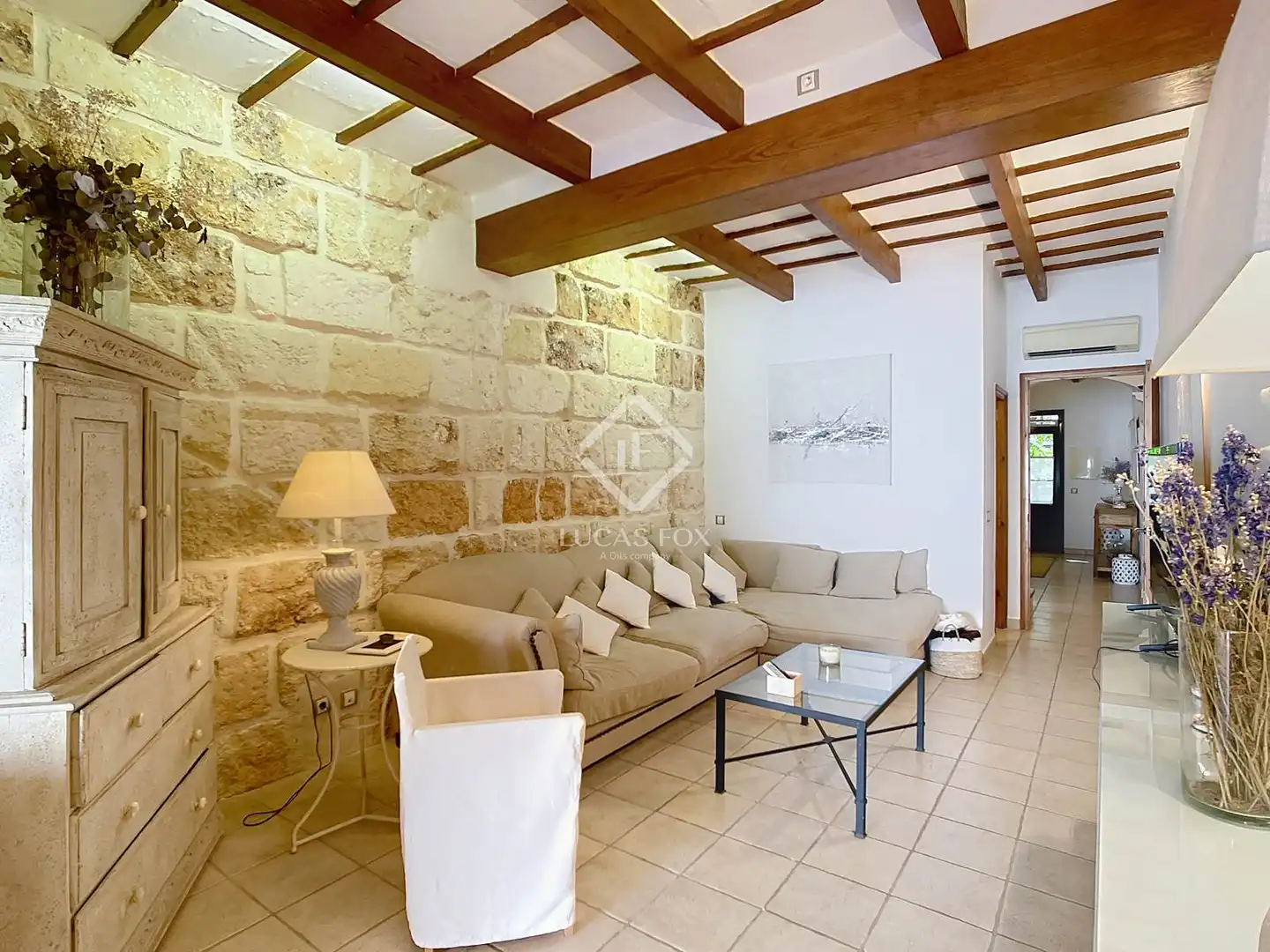 Wohnzimmer von Haus oder Chalet zum Verkauf in Ciutadella de Menorca mit Klimaanlage, Heizung und Privatgarten