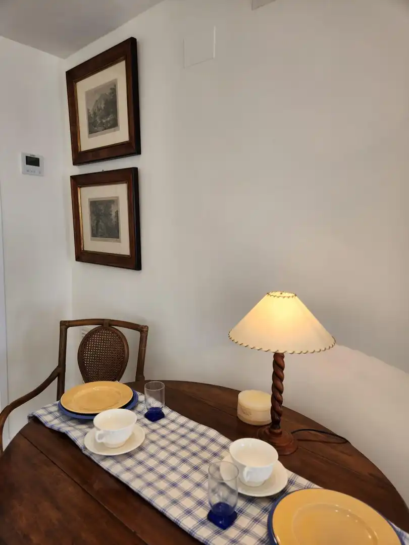 Esszimmer von Wohnung zur Miete in Sitges mit Klimaanlage, Privatgarten und Terrasse