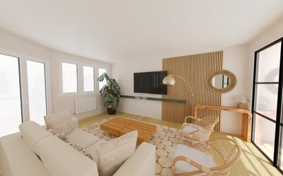 Living room of Flat for sale in Girona Capital  with Air Conditioner and Balcony