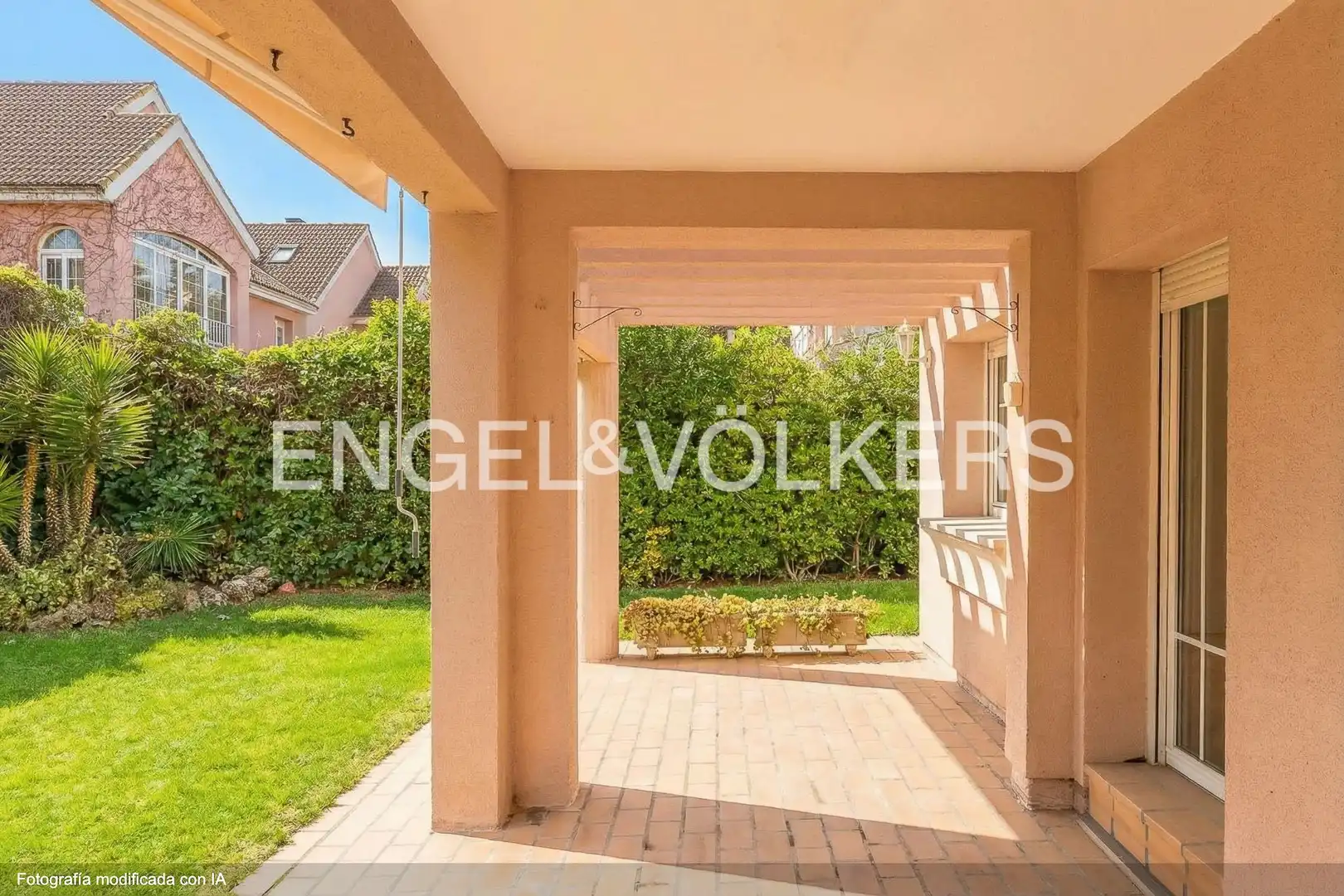Terrassa de Casa adosada de lloguer en Villanueva de la Cañada amb Calefacció, Jardí privat i Parquet