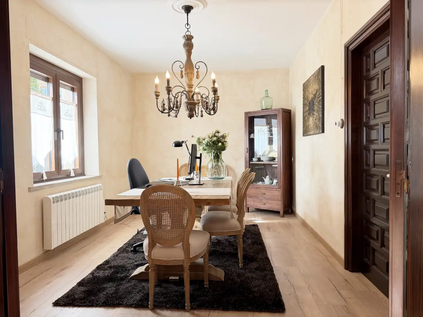 Comedor de Finca rústica en venta en Moià con Calefacción, Jardín privado y Parquet