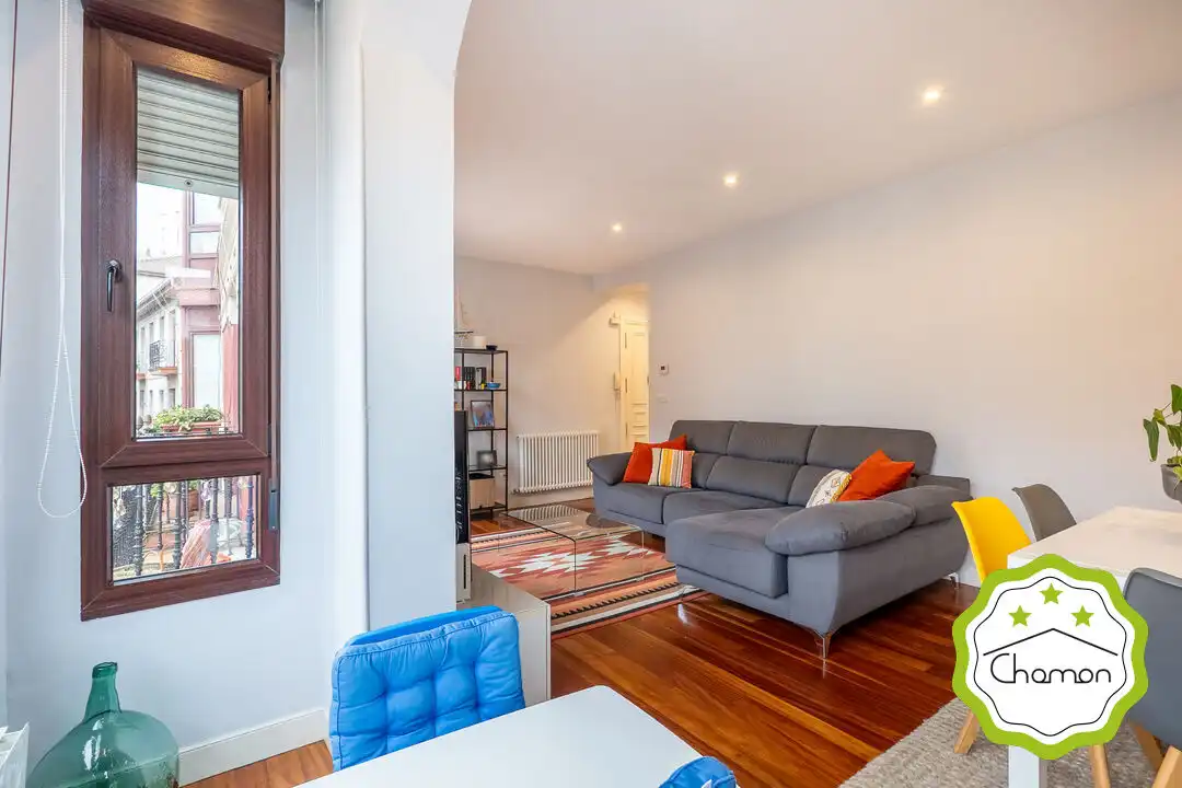 Wohnzimmer von Wohnung zum Verkauf in Portugalete mit Heizung, Terrasse und Abstellraum