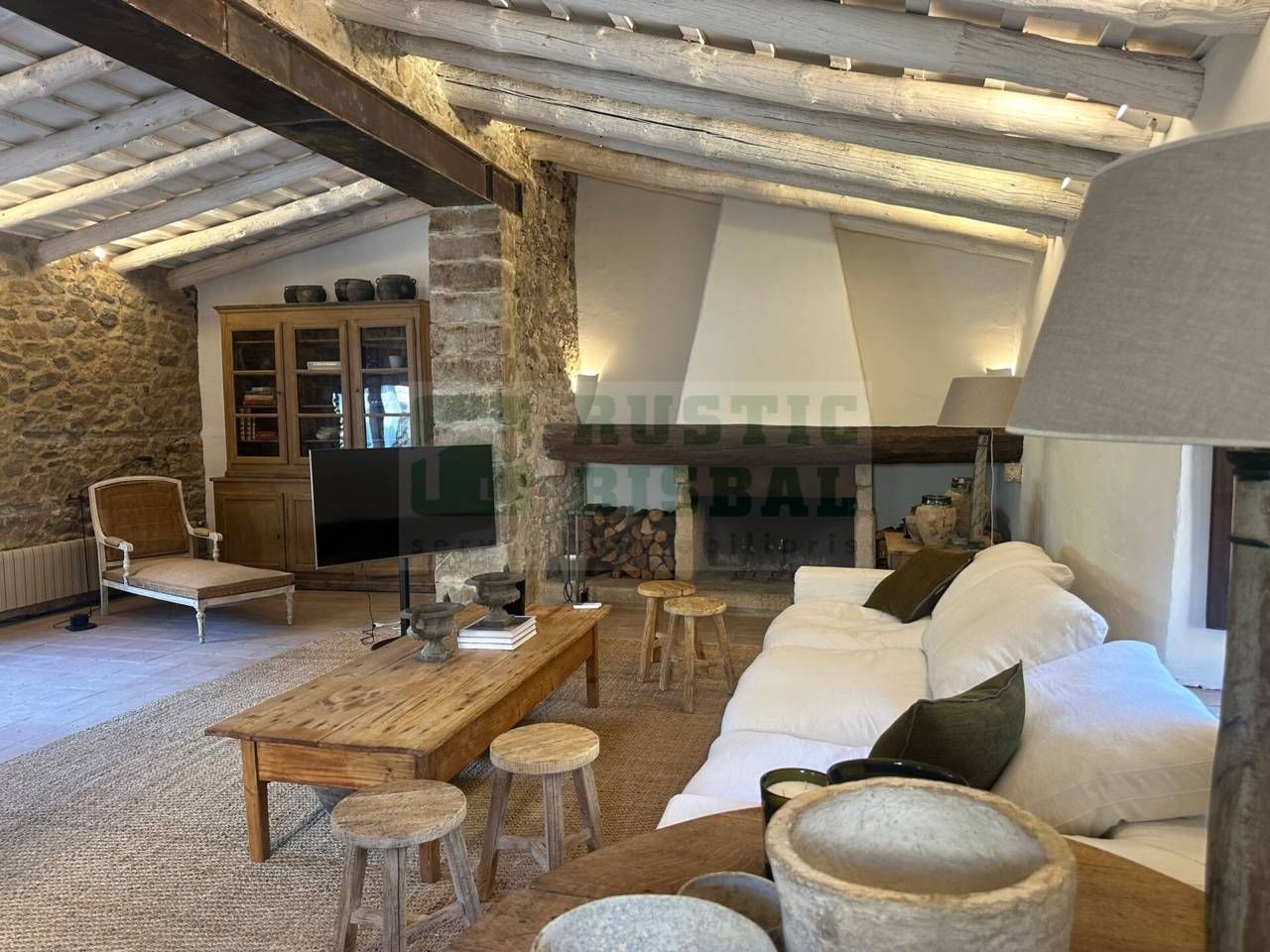 Sala d'estar de Finca rústica en venda en Rupià amb Aire condicionat, Calefacció i Terrassa