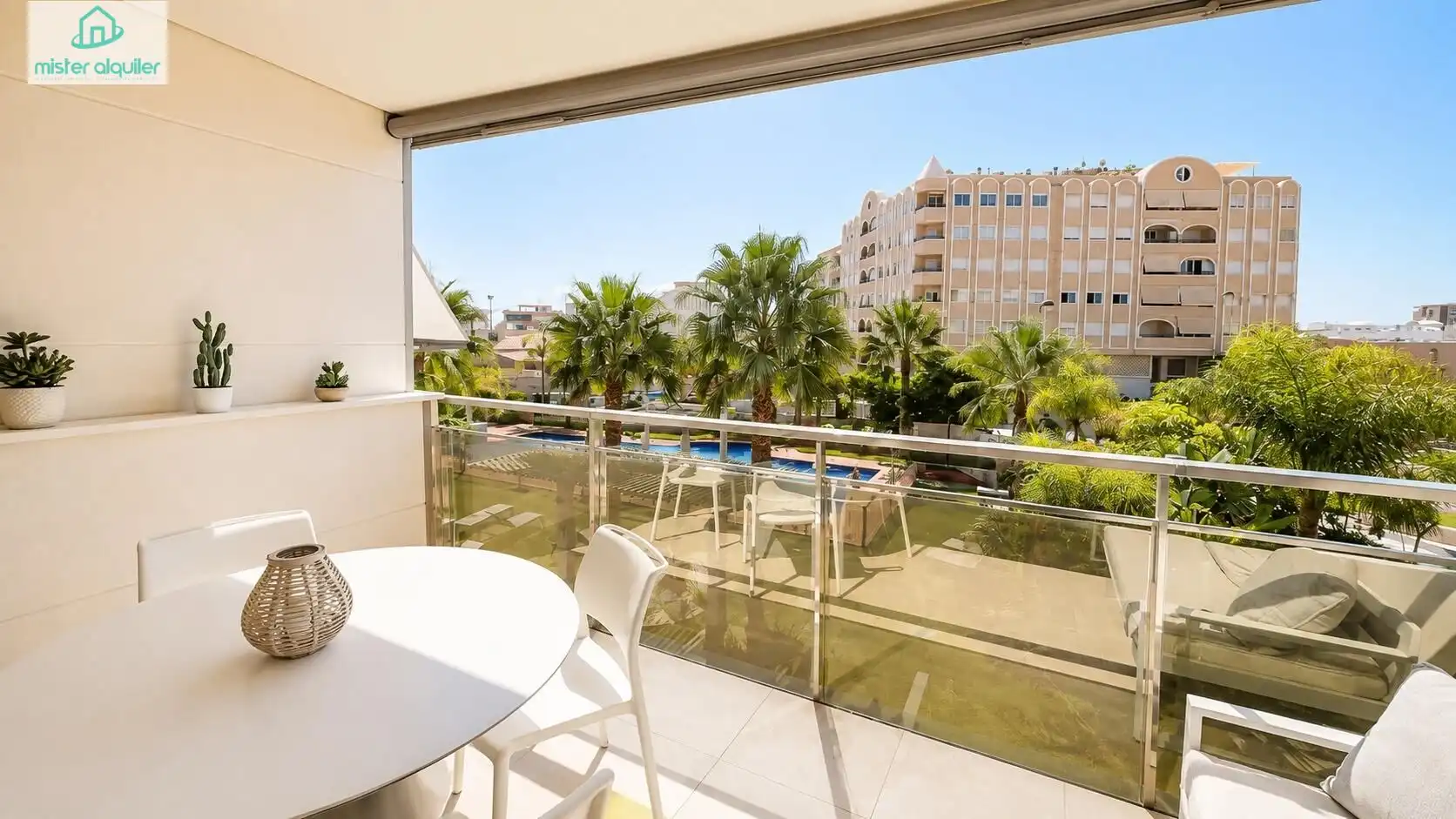Terrace of Apartments for rent in El Campello  with Air Conditioner, Heating and Private garden