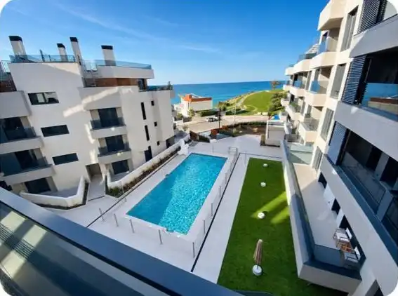 Swimming pool of Flat for sale in Castro-Urdiales  with Heating, Parquet flooring and Terrace
