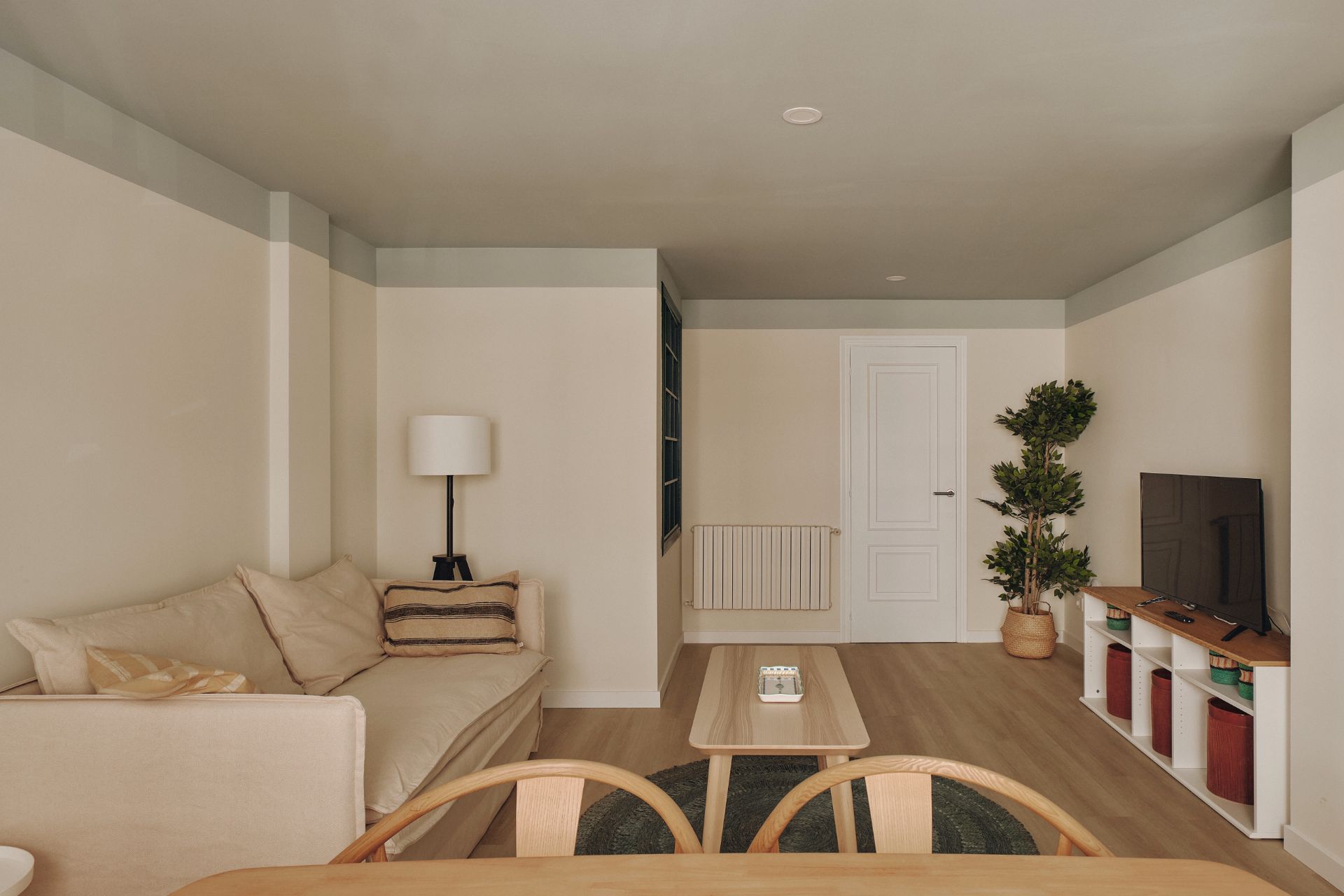 Sala de estar de Apartamento en venta en Sanxenxo con Terraza, Amueblado y Horno