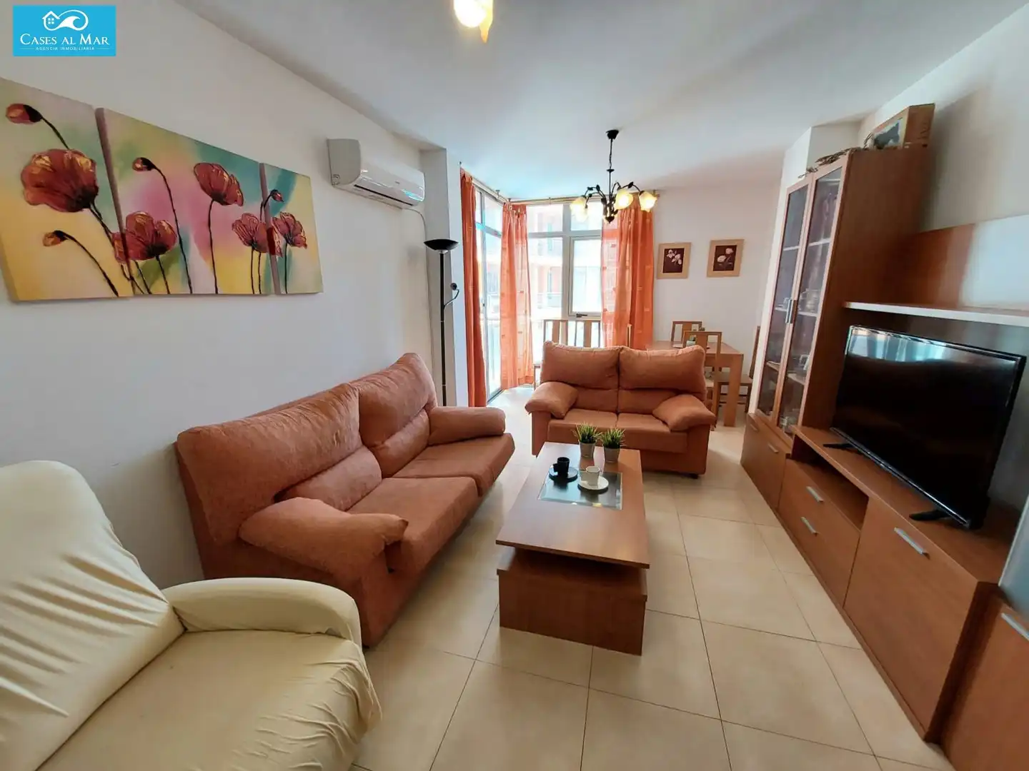 Sala d'estar de Apartament en venda en Oropesa del Mar / Orpesa amb Aire condicionat, Calefacció i Terrassa