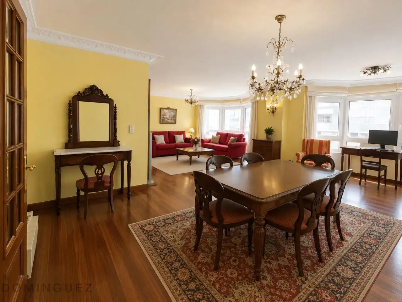 Dining room of Flat for sale in Vigo   with Heating, Parquet flooring and Terrace