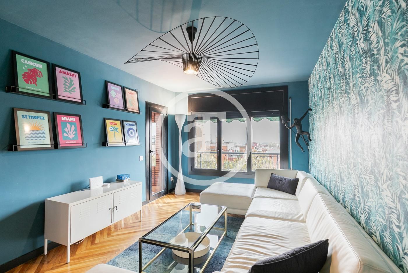 Living room of Flat to rent in  Barcelona Capital  with Air Conditioner, Heating and Furnished