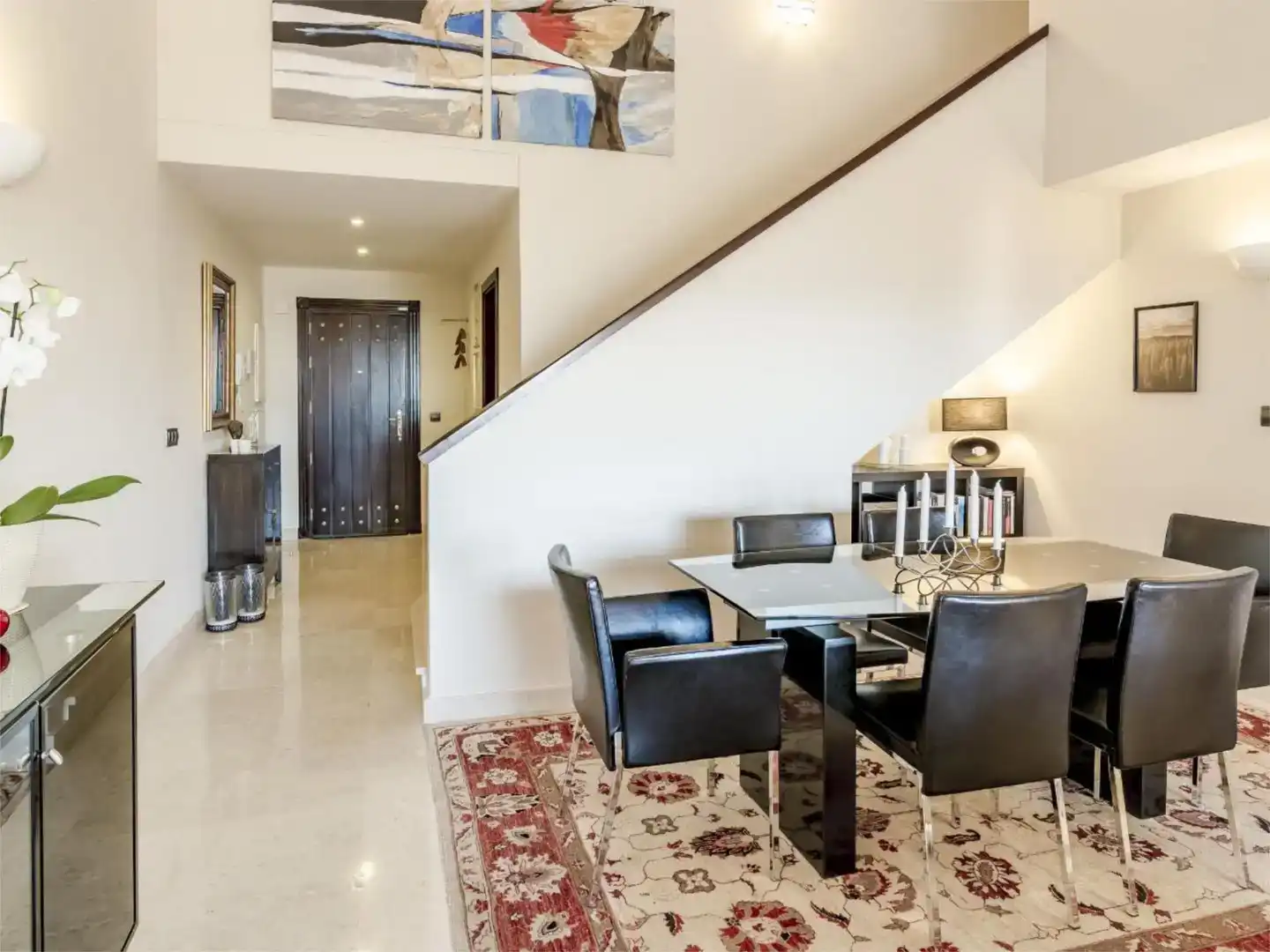 Esszimmer von Wohnung zur Miete in Ojén mit Klimaanlage, Schwimmbad und Balkon