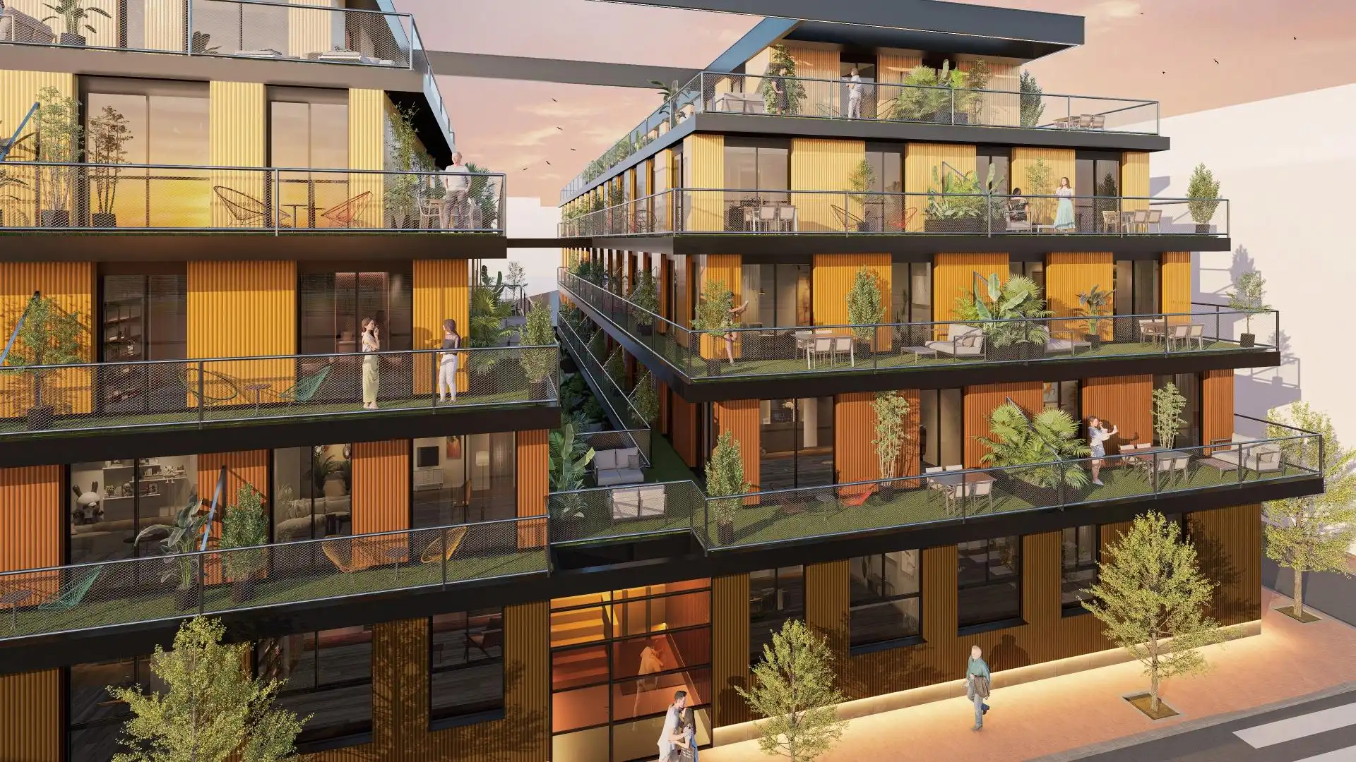Außenansicht von Wohnung zum Verkauf in Murcia mit Klimaanlage, Privatgarten und Terrasse
