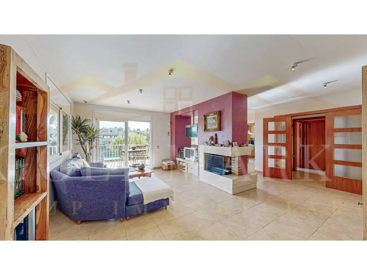 Sala d'estar de Casa o xalet en venda en Sabadell amb Aire condicionat, Jardí privat i Terrassa