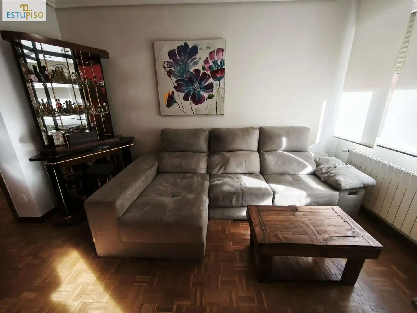 Sala d'estar de Pis en venda en Vitoria - Gasteiz amb Calefacció, Parquet i Terrassa