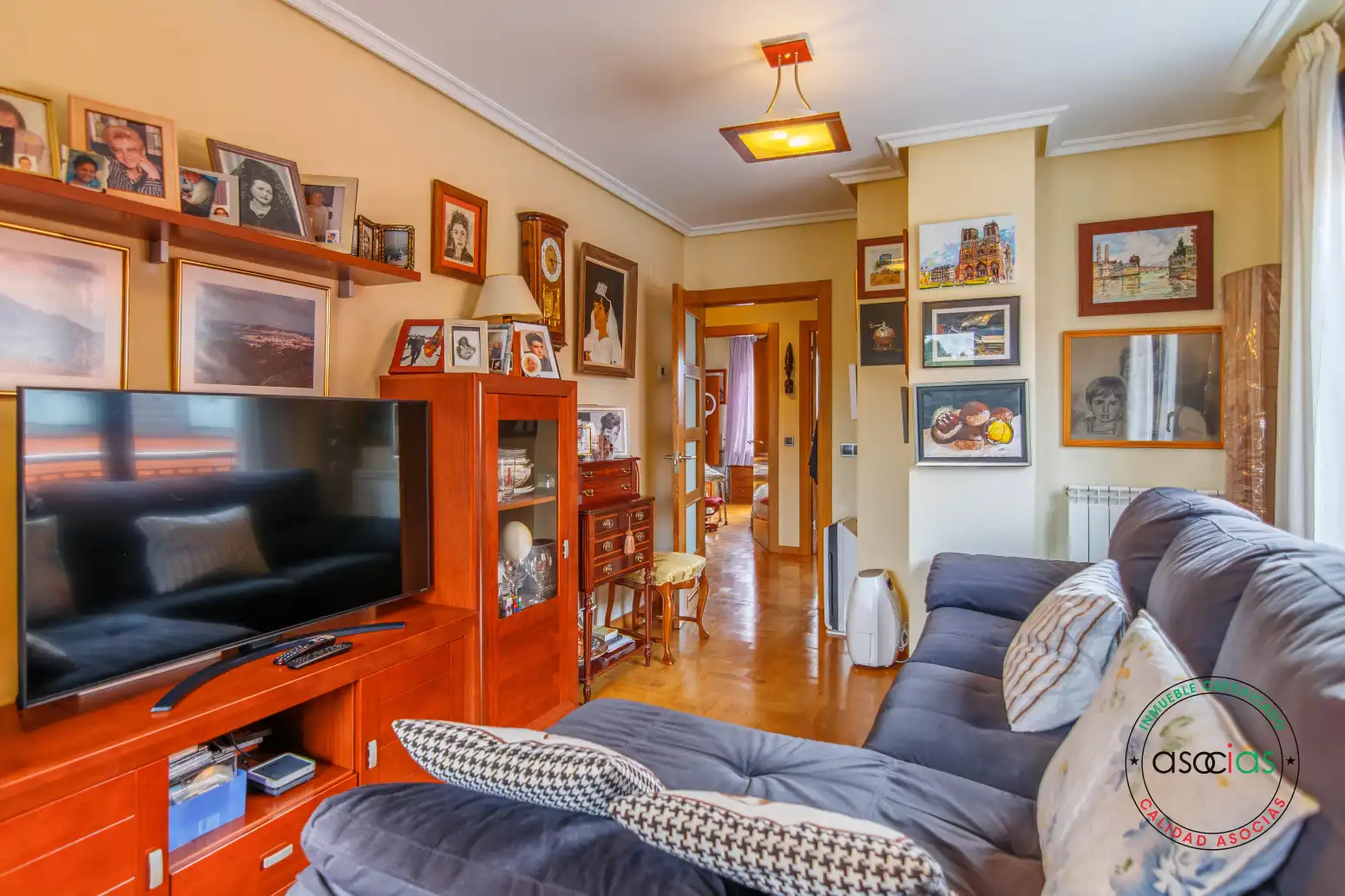 Living room of Flat for sale in Siero  with Heating, Terrace and Storage room