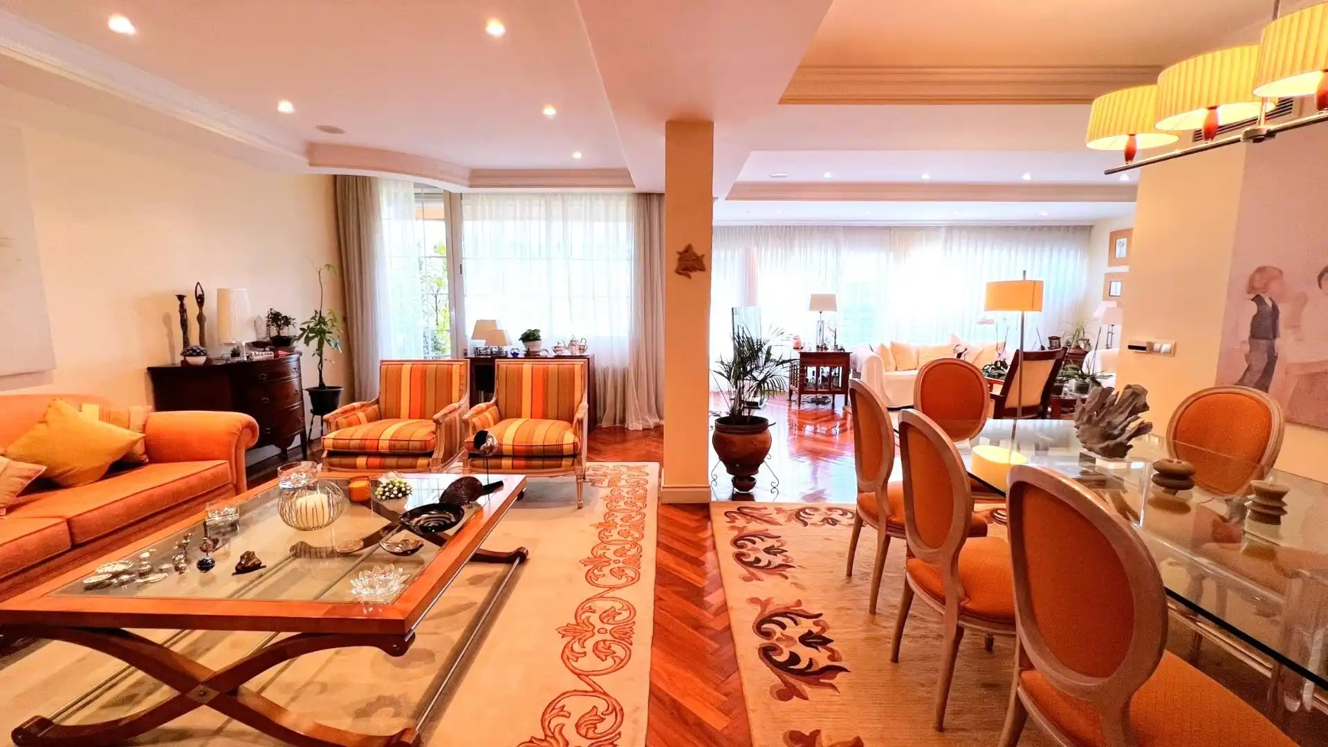 Sala de estar de Ático en venta en  Madrid Capital con Aire acondicionado, Parquet y Terraza