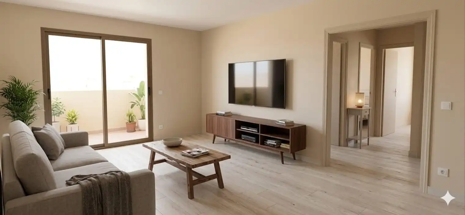 Living room of Flat for sale in  Palma de Mallorca  with Parquet flooring and Balcony