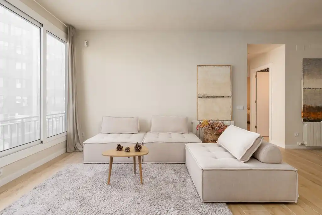 Sala de estar de Apartamento en venta en Barcelona con Aire acondicionado, Terraza y Amueblado