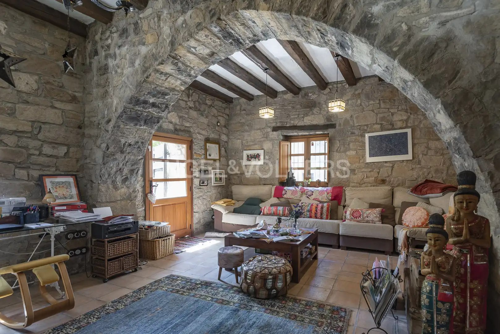 Living room of Country homes for sale in Castellbell i el Vilar  with Heating, Private garden and Swimming Pool
