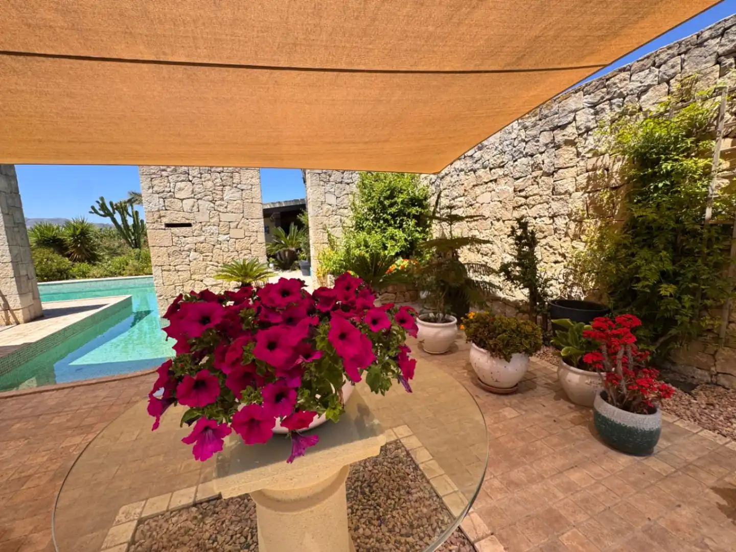 Terraza de Finca rústica en venta en Benissa con Aire acondicionado, Calefacción y Jardín privado
