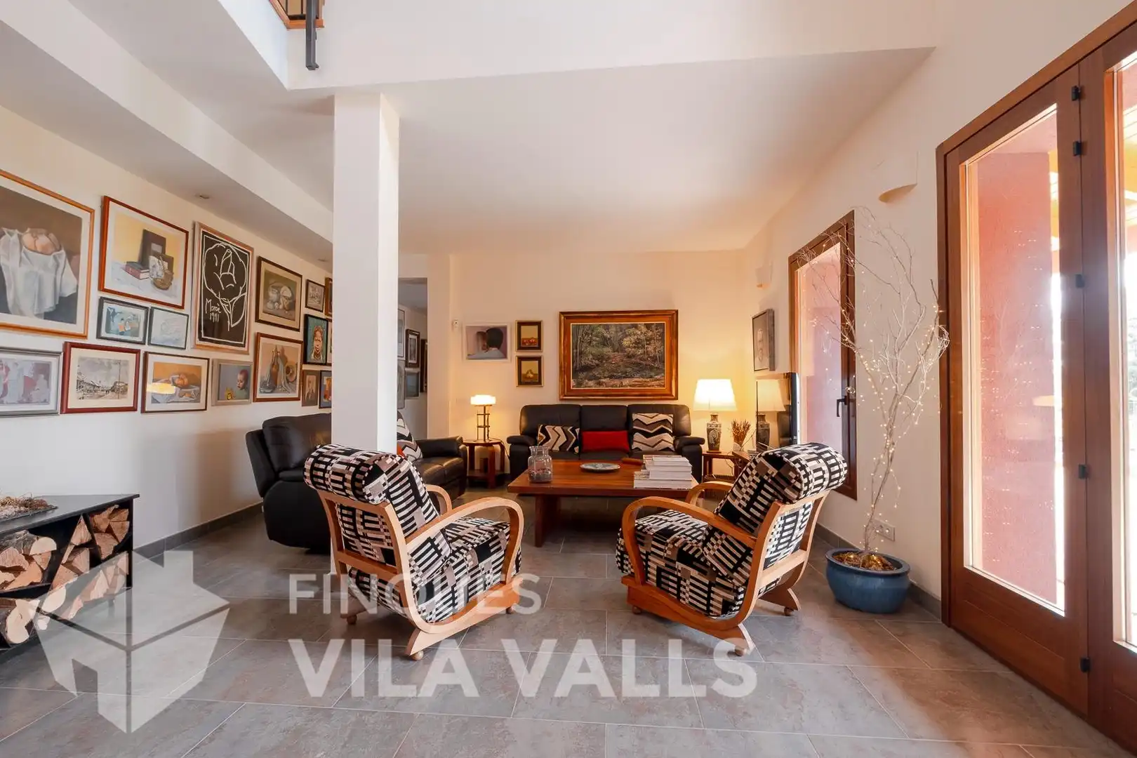 Sala de estar de Casa o chalet en venta en Gallifa con Aire acondicionado, Calefacción y Jardín privado