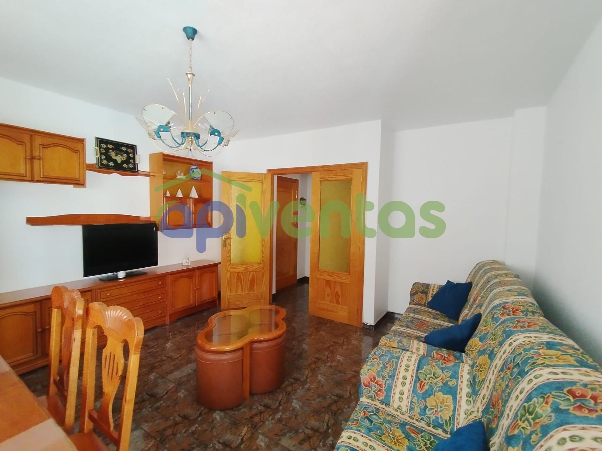 Living room of Flat for sale in Lorca  with Air Conditioner, Terrace and Furnished