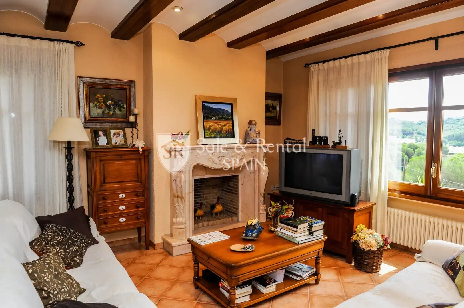Sala de estar de Casa o chalet en venta en Blanes con Calefacción, Jardín privado y Terraza