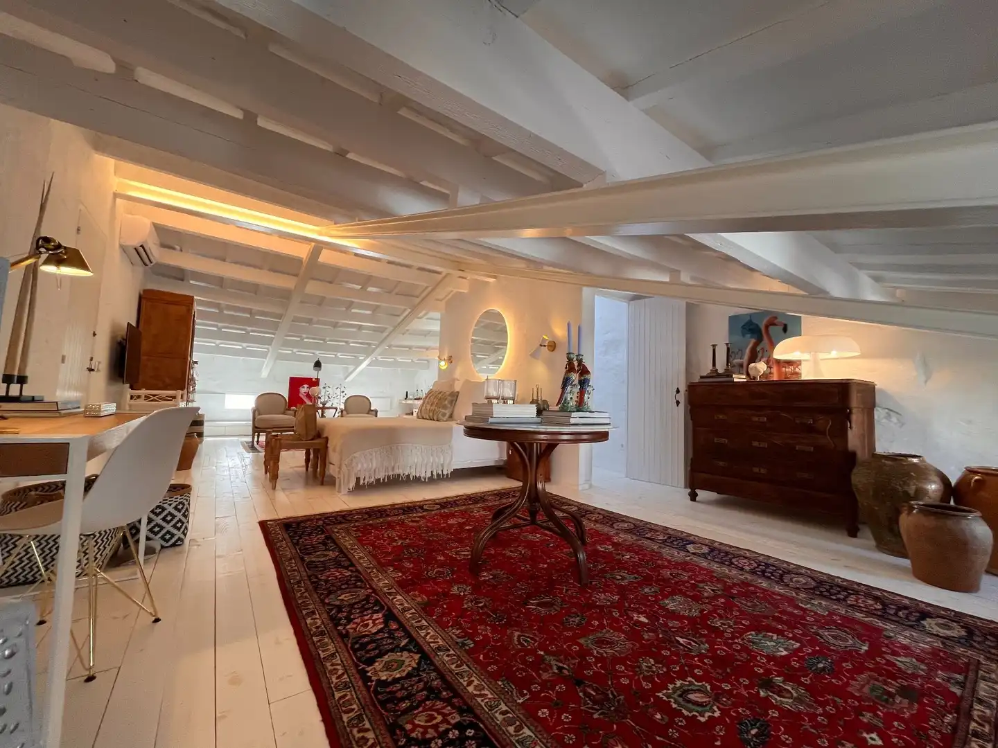 Schlafzimmer von Country house zum Verkauf in Es Migjorn Gran mit Klimaanlage, Heizung und Privatgarten