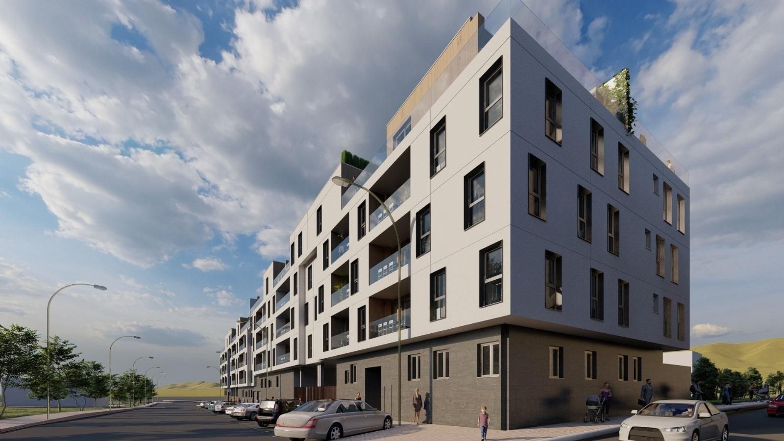 Exterior view of Flat for sale in  Murcia Capital  with Air Conditioner, Storage room and Community pool