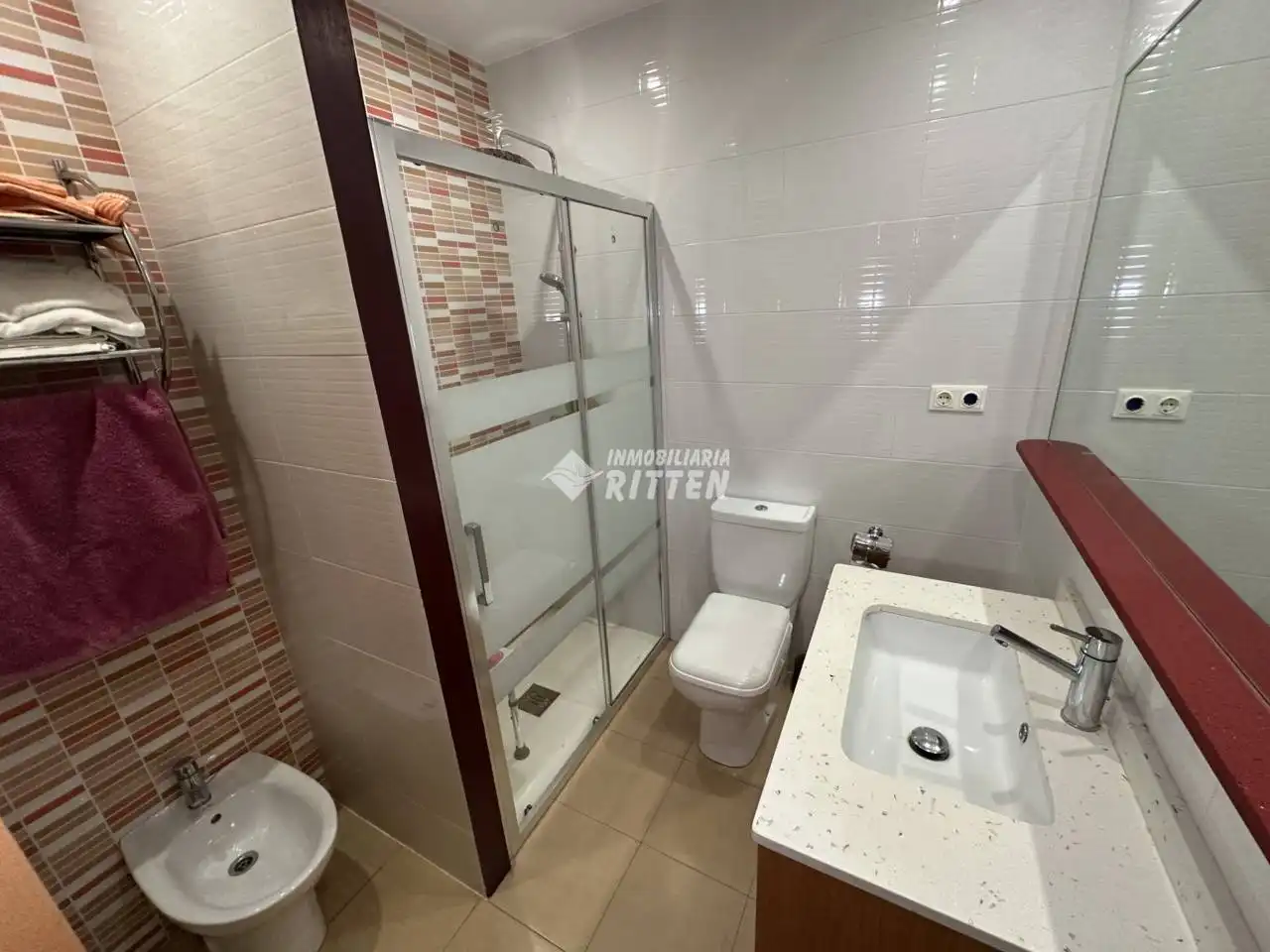 Badezimmer von Einfamilien-Reihenhaus zum Verkauf in Cartagena mit Klimaanlage, Privatgarten und Terrasse