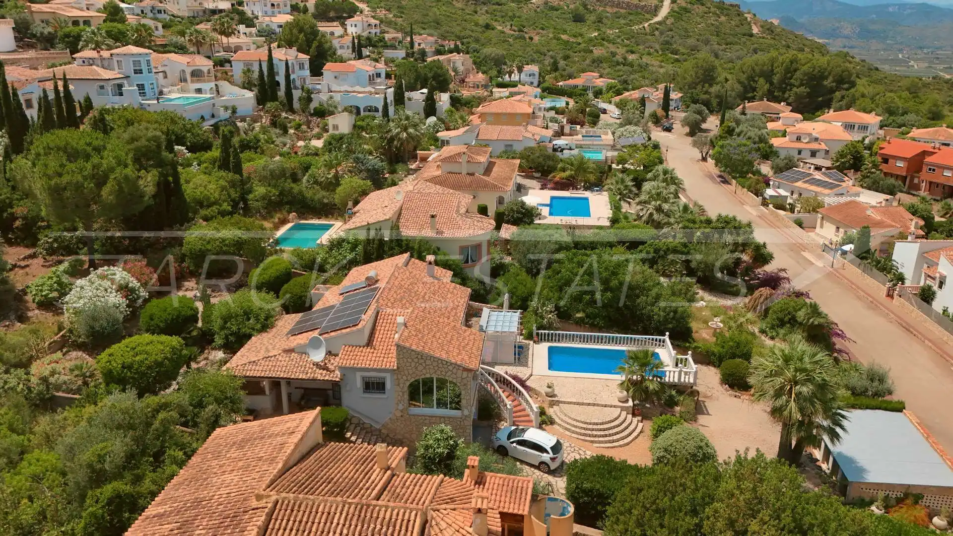 Exterior view of Houses for sale in El Ràfol d'Almúnia  with Air Conditioner, Private garden and Swimming Pool