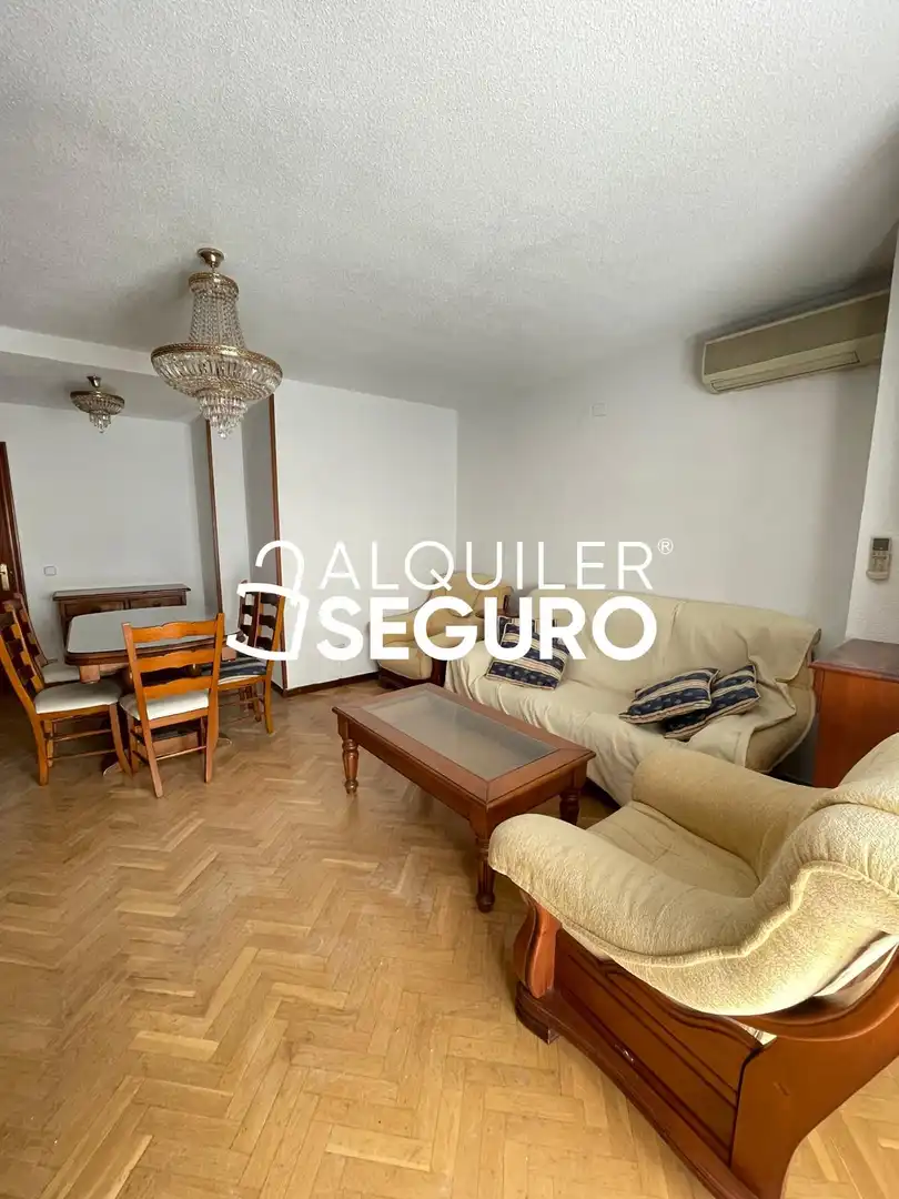 Living room of Flat for rent in Madrid  with Air Conditioner, Heating and Swimming Pool