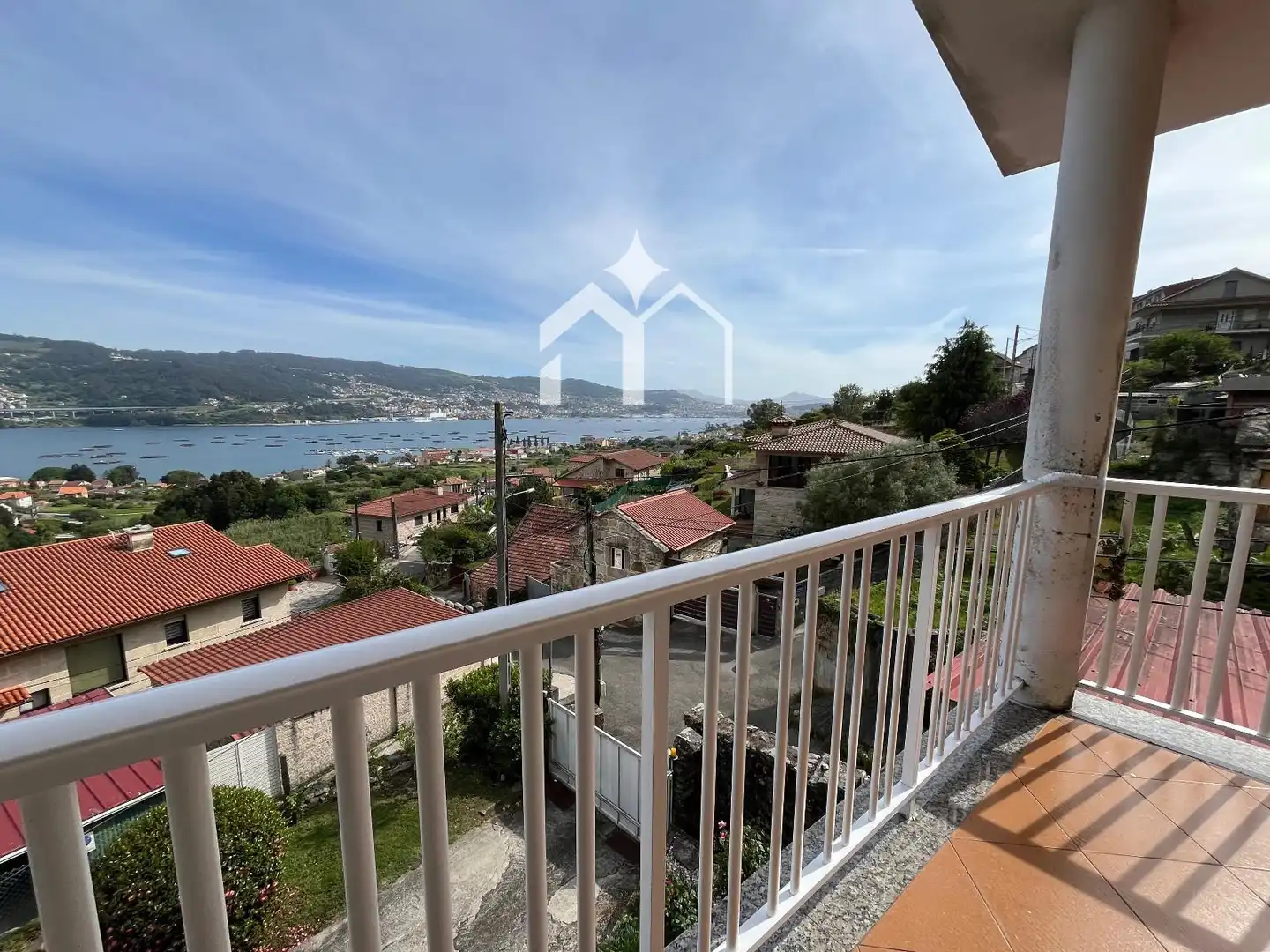 Terraza de Casa o chalet en venta en Moaña con Calefacción, Parquet y Terraza