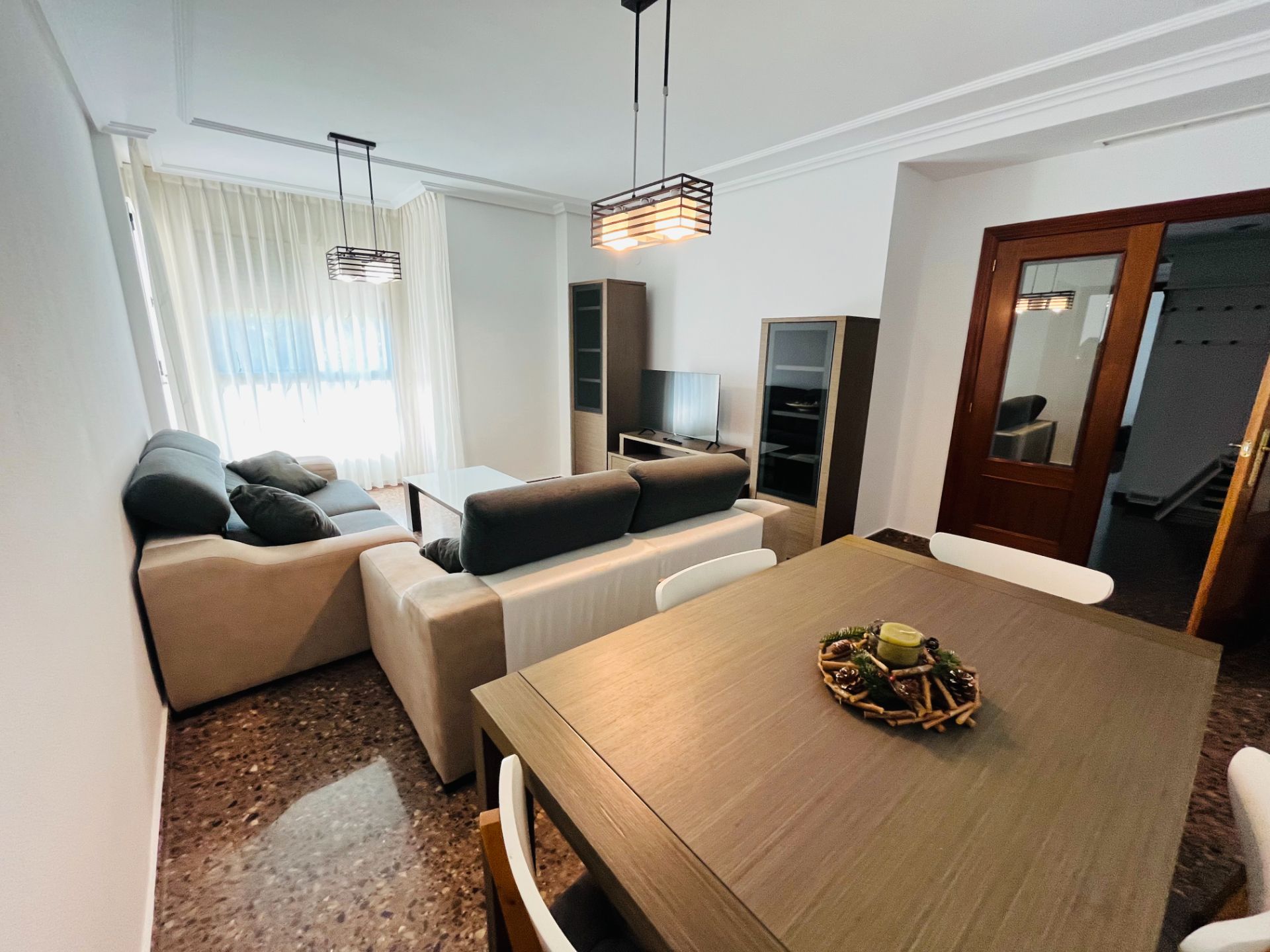 Living room of Flat to rent in Moncada  with Air Conditioner, Heating and Terrace