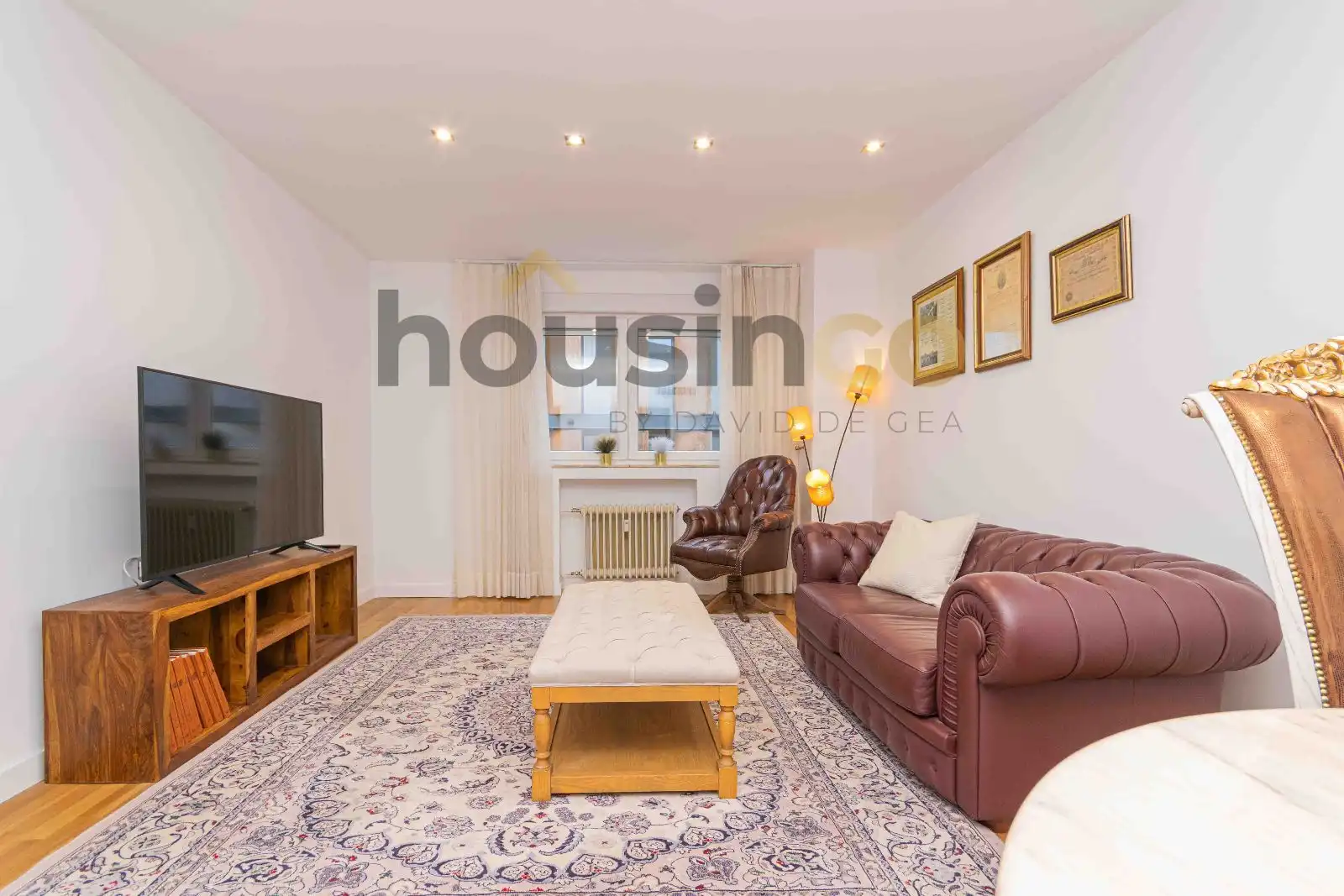 Sala d'estar de Apartament de lloguer en Madrid amb Aire condicionat, Calefacció i Moblat