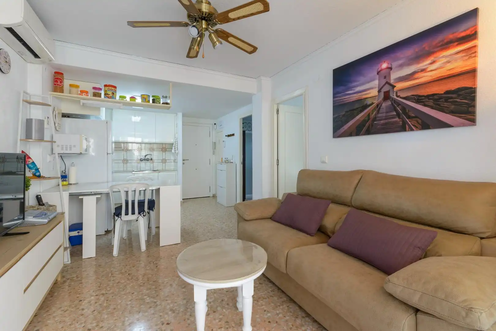 Sala de estar de Apartamento en venta en Bellreguard con Aire acondicionado, Calefacción y Terraza