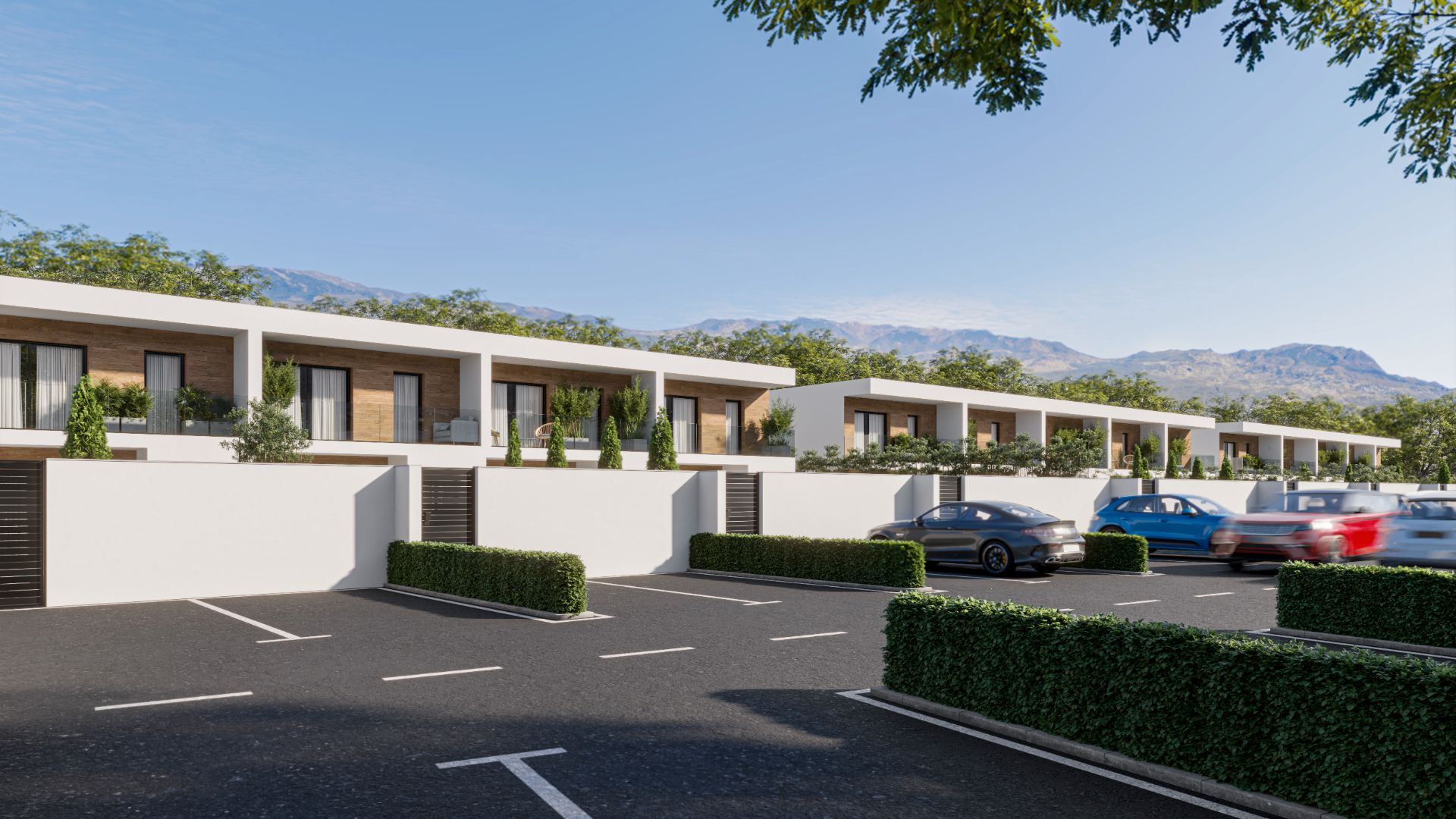 Exterior view of Single-family semi-detached for sale in Montbrió del Camp  with Air Conditioner, Heating and Private garden