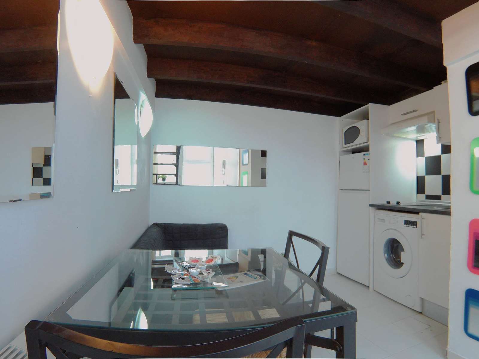 Kitchen of Study to share in  Madrid Capital  with Air Conditioner, Heating and Terrace