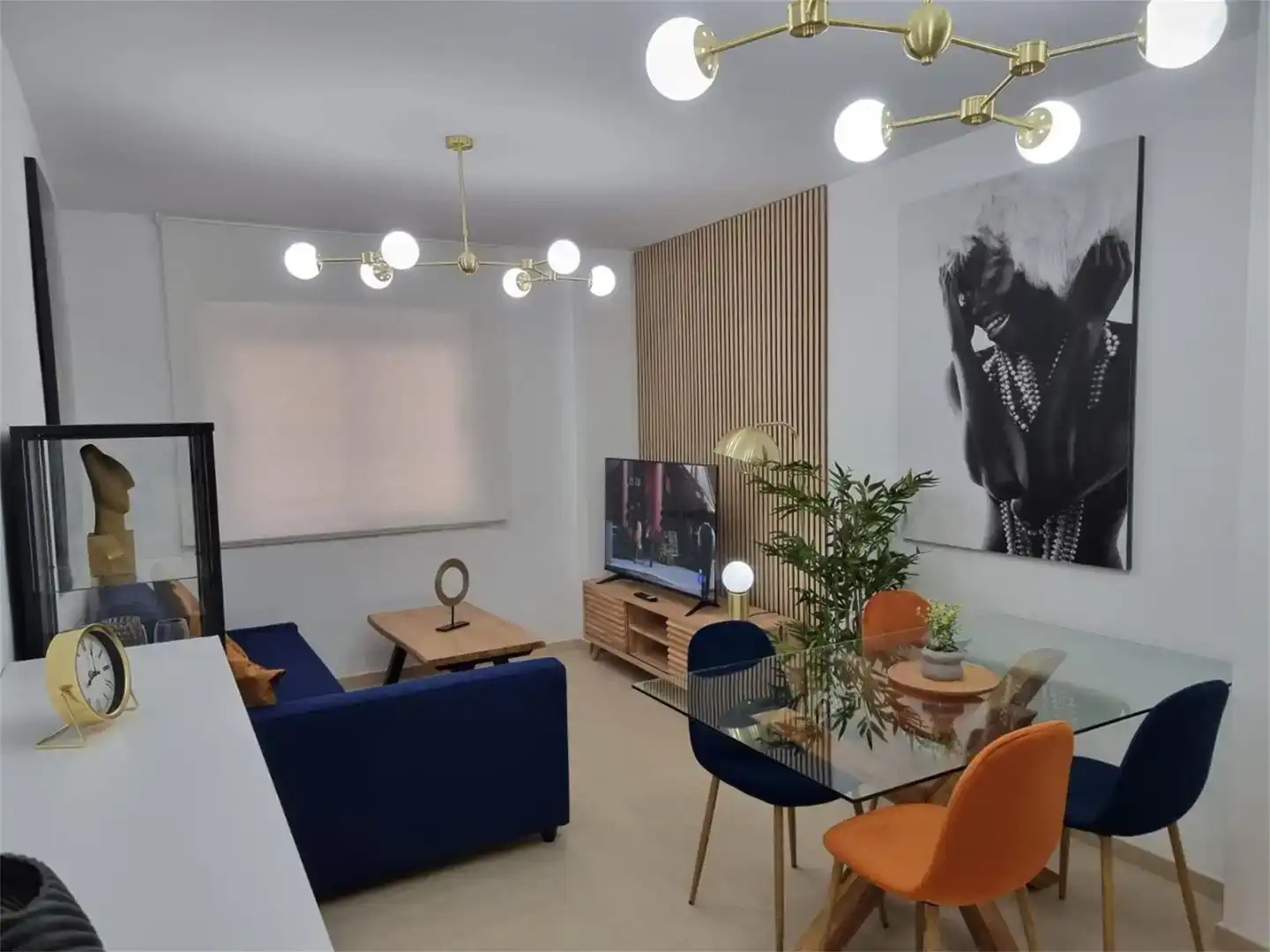 Wohnzimmer von Wohnung zur Miete in Garrucha mit Klimaanlage und Schwimmbad