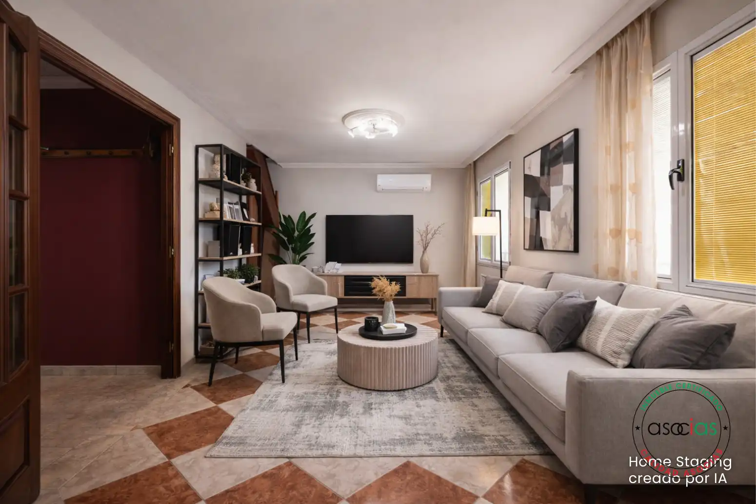 Wohnzimmer von Dachboden zum Verkauf in Gijón  mit Heizung, Parkett und Terrasse