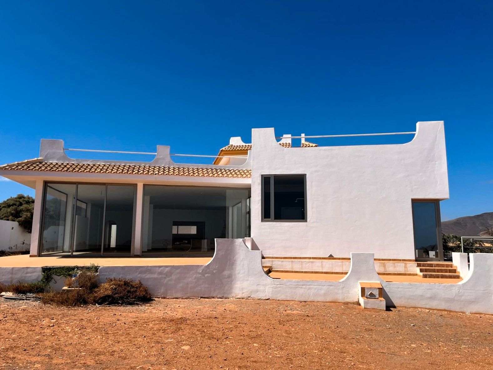 Vista exterior de Casa o xalet en venda en Antigua amb Jardí privat, Terrassa i Traster